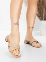 Sandale Dama cu Toc Gros 103 Piersica | Advancer » meishop.life