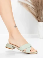 Sandale Dama cu Toc Gros 103 Verde | Advancer » meishop.life