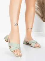 Sandale Dama cu Toc Gros 103 Verde | Advancer » meishop.life