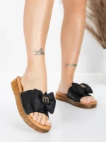 Papuci Dama cu Talpa Joasa 28118 Negru | Advancer » meishop.life