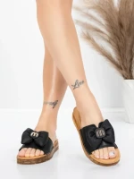 Papuci Dama cu Talpa Joasa 28118 Negru | Advancer » meishop.life