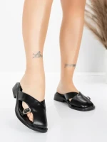 Papuci Dama cu Talpa Joasa 5GS63 Negru | Mei » meishop.life