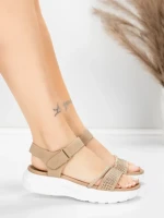 Sandale Dama cu Platforma 5GS68 Piersica | Mei » meishop.life