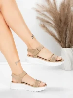 Sandale Dama cu Platforma 5GS68 Piersica | Mei » meishop.life