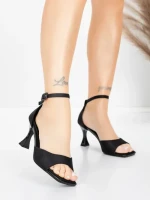 Sandale Dama cu Toc Subtire 5GZ90 Negru | Mei » meishop.life