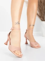 Sandale Dama cu Toc Subtire 5GZ90 Roz | Mei » meishop.life