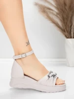 Sandale Dama cu Platforma 5H75 Roz | Mei » meishop.life