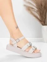 Sandale Dama cu Talpa Joasa 5H80 Roz | Mei » meishop.life