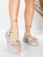 Sandale Dama cu Talpa Joasa 5H82 Roz | Mei » meishop.life