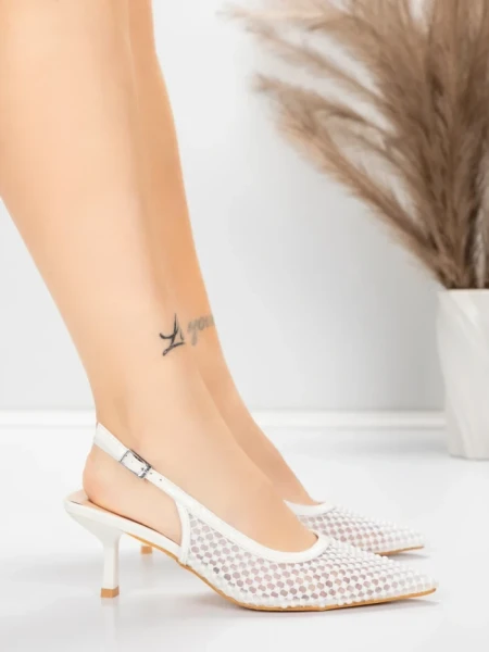 Pantofi Stiletto 5LE29 Alb | Mei » meishop.life