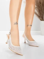Pantofi Stiletto 5LE29 Alb | Mei » meishop.life