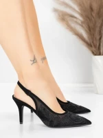 Pantofi Stiletto 5LE30 Negru | Mei » meishop.life