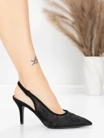 Pantofi Stiletto 5LE30 Negru | Mei » meishop.life