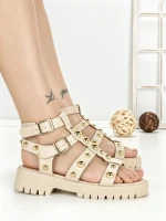 Sandale Dama cu Talpa Joasa LU023 Bej | Gowin » meishop.life