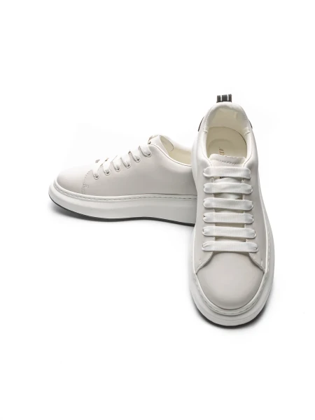 Pantofi Sport Barbati din piele naturala 51191 Alb-Neg... » meishop.life