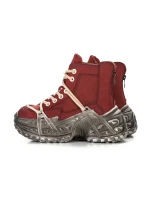Ghete Dama din piele naturala 10806 Rosu | Advancer » meishop.life