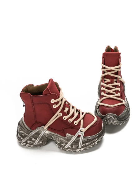 Ghete Dama din piele naturala 10806 Rosu | Advancer » meishop.life