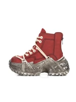 Ghete Dama din piele naturala 10806 Rosu | Advancer » meishop.life