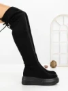 Cizme Dama cu Platforma 68WL28 BLACK | MEI