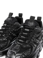 Pantofi Sport Barbati din piele naturala 24210 BLACK-GREY | ADVANCER
