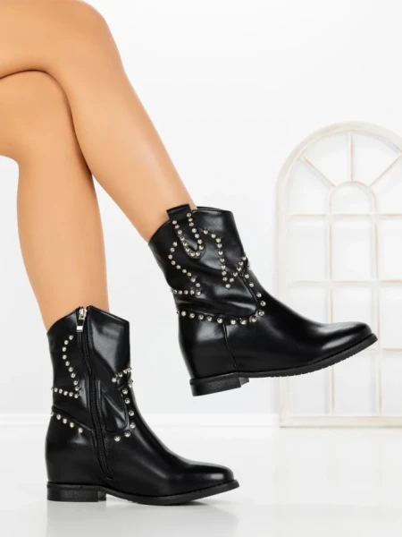 Ghete Dama cu Platforma C-157 BLACK | STEPHAN
