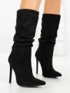 Botine cu Toc Subtire C-270 BLACK | STEPHAN
