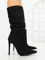 Botine cu Toc Subtire C-270 BLACK | STEPHAN