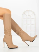 Cizme Dama cu Toc C-268 KHAKI | STEPHAN