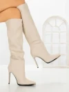 Cizme Dama cu Toc C-268 BEIGE | STEPHAN