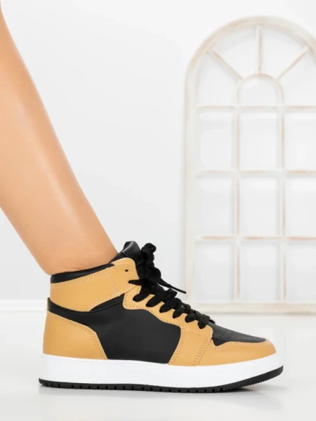 Sneakers Dama F005 YELLOW-BLACK | COSTA SOL