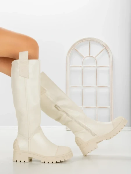 Cizme Dama cu talpa joasa 9050 BEIGE | CM