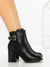 Botine cu Toc Gros 9137 BLACK | CM