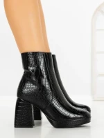 Botine cu Toc Gros 9109 BLACK | CM