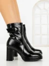 Botine cu Toc Gros 5730 BLACK | SEASOND