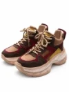 Pantofi Sport Dama din piele naturala HD7673 KHAKI-WINE | ADVANCER