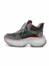 Pantofi Sport Dama din piele naturala HD7673 BROWN-GREEN | ADVANCER