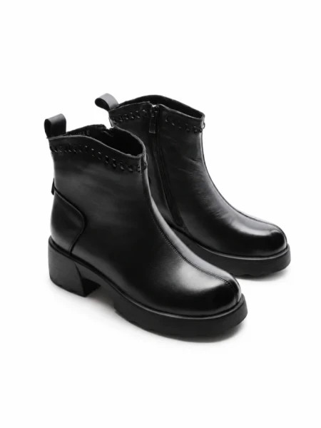 Ghete Dama din piele naturala M5221-2 BLACK | ADVANCER