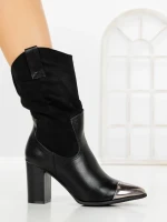 Botine cu Toc Gros 9964 BLACK | SEASOND