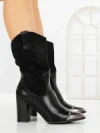 Botine cu Toc Gros 9964 BLACK | SEASOND