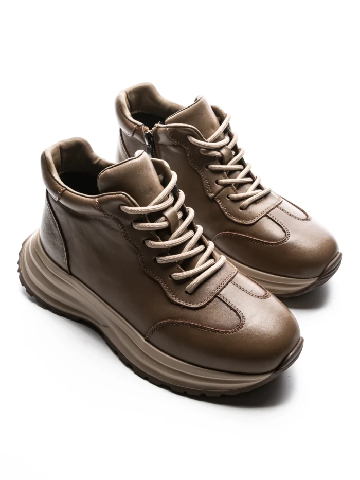 Ghete Dama din piele naturala 80721 KHAKI | ADVANCER