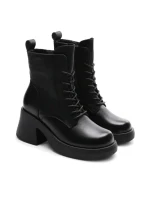 Ghete Dama din piele naturala M5307 BLACK | ADVANCER