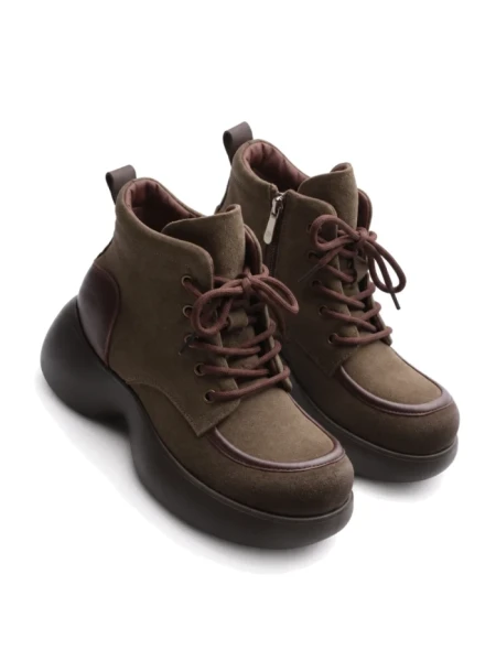 Ghete Dama din piele naturala 1575-2 KHAKI | ADVANCER