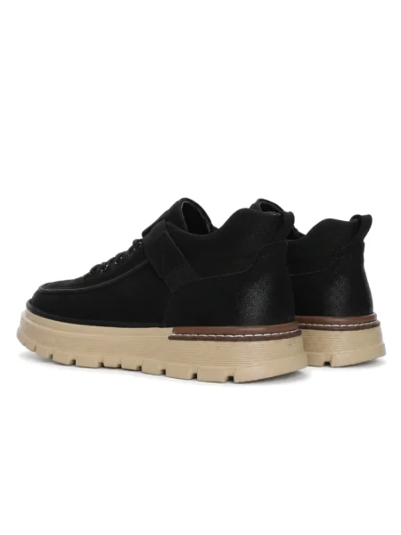 Ghete Barbati din piele naturala R028-1 BLACK | ADVANCER