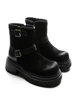 Ghete Dama din piele naturala 2810-2 BLACK | ADVANCER