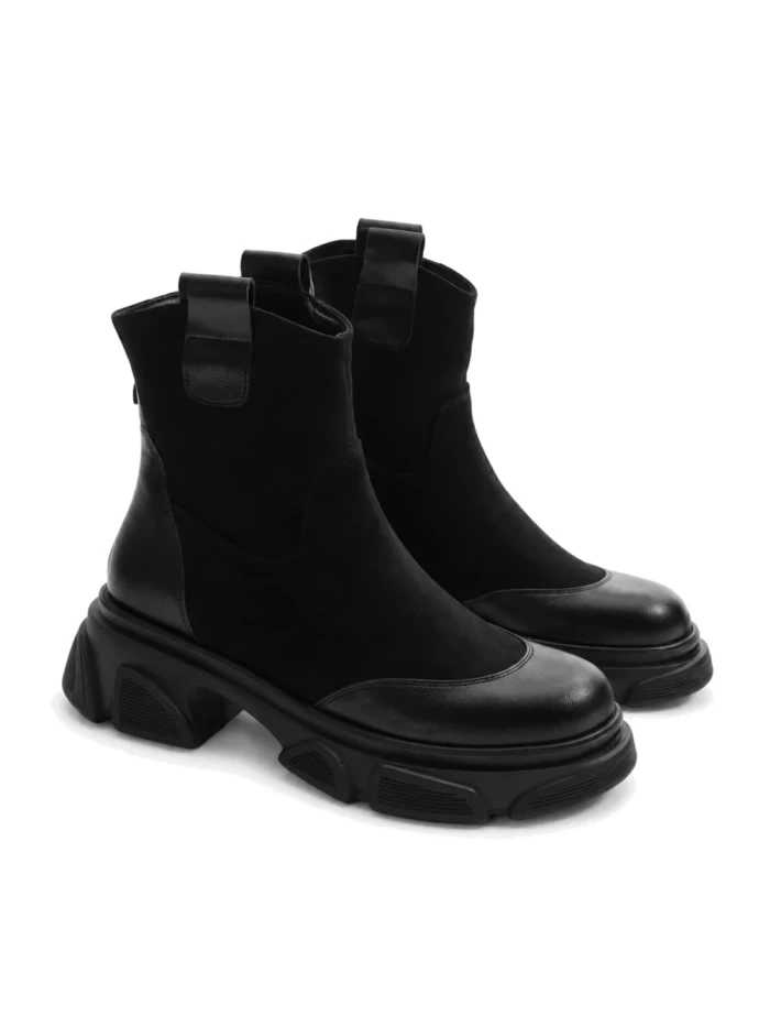 Ghete Dama din piele naturala 2202-1 BLACK | ADVANCER