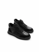 Ghete Barbati din piele naturala CM611 BLACK | ADVANCER