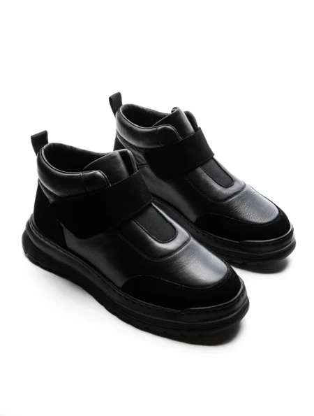 Ghete Barbati din piele naturala CM610 BLACK | ADVANCER