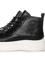 Ghete Barbati din piele naturala 7789 BLACK | ADVANCER