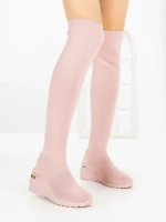 Cizme Dama cu Platforma YM-172 Roz | H&D » meishop.life