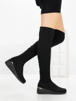 Cizme Dama cu Platforma YM-172 Negru | H&D » meishop.life